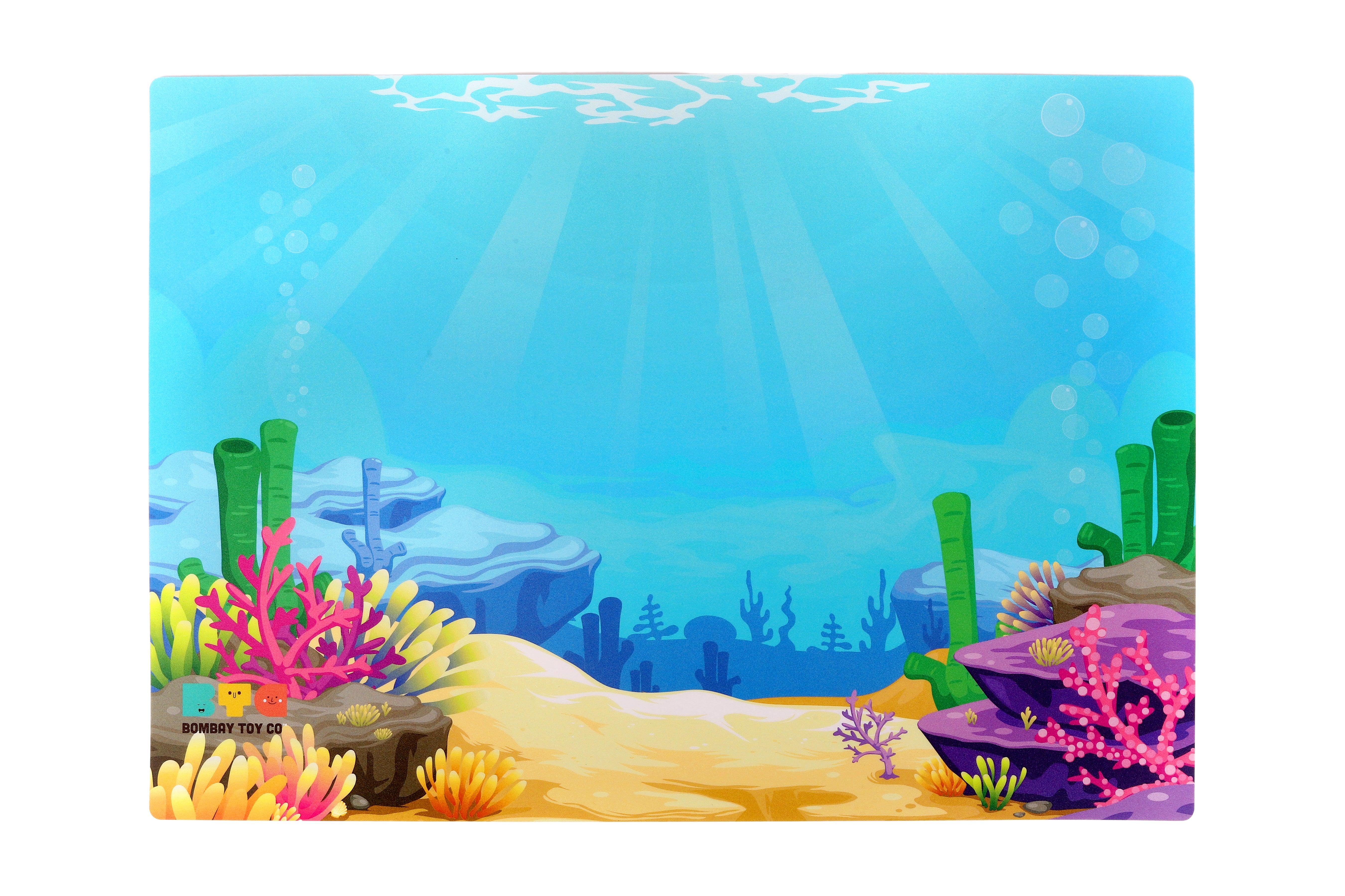 Play Dough Mat | Ocean Theme | Reusable - Bombay Toy Company