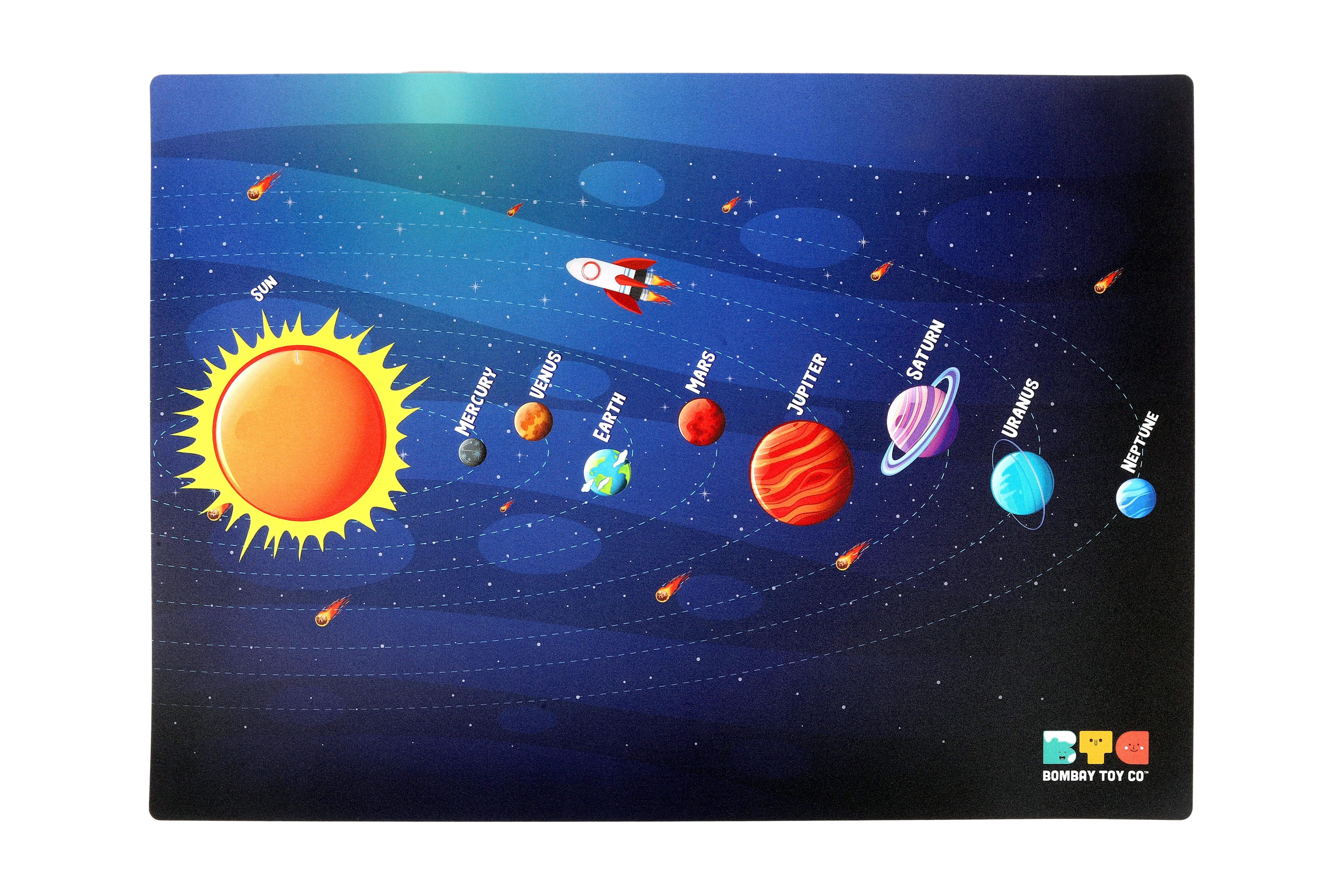 Play Dough Mat | Space Theme | Reusable - Bombay Toy Company