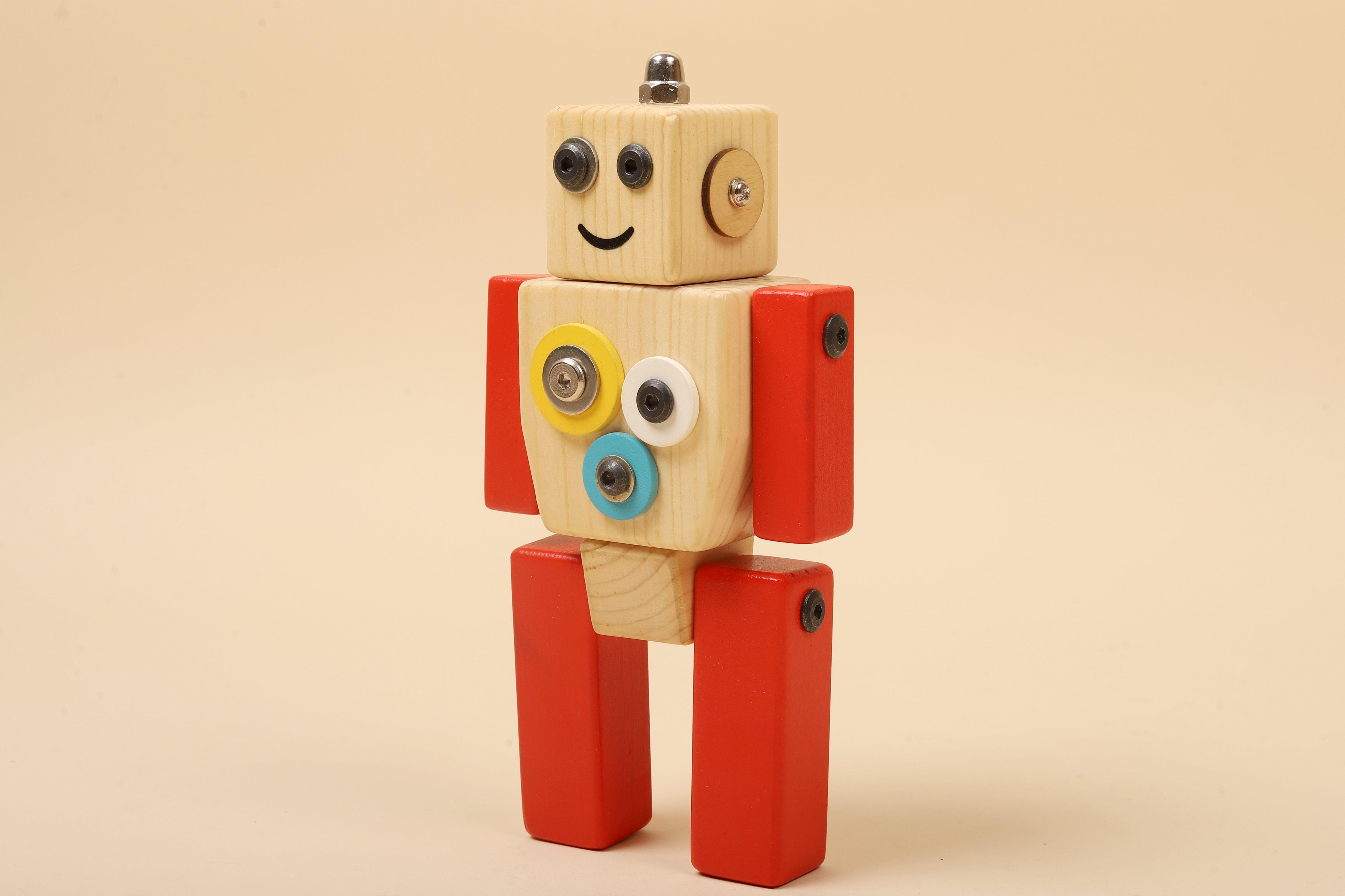 Wooden Robot STEM Toy | Ollie | For kids 3 and above - Bombay Toy Company