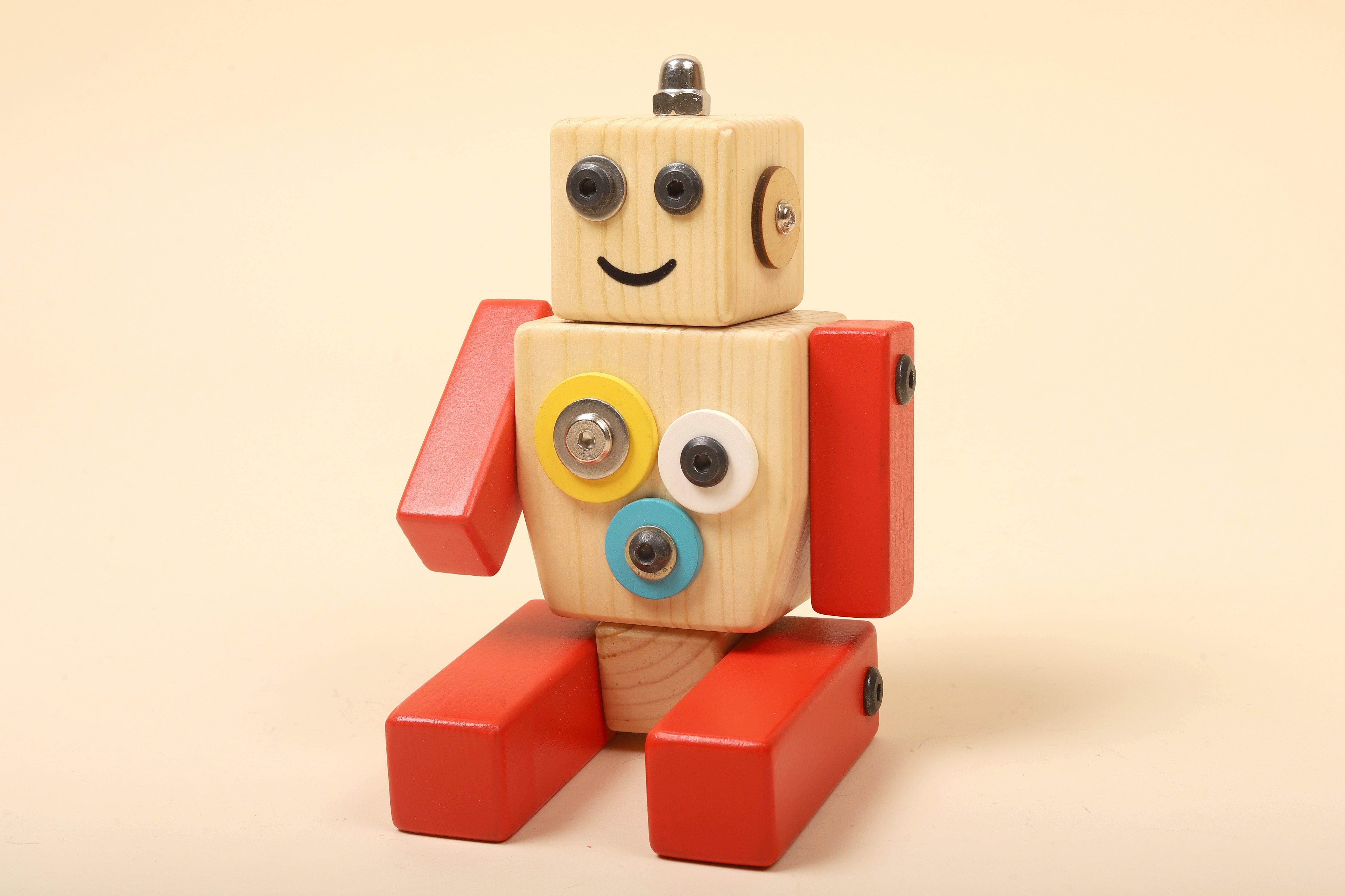 Wooden Robot STEM Toy | Ollie | For kids 3 and above - Bombay Toy Company