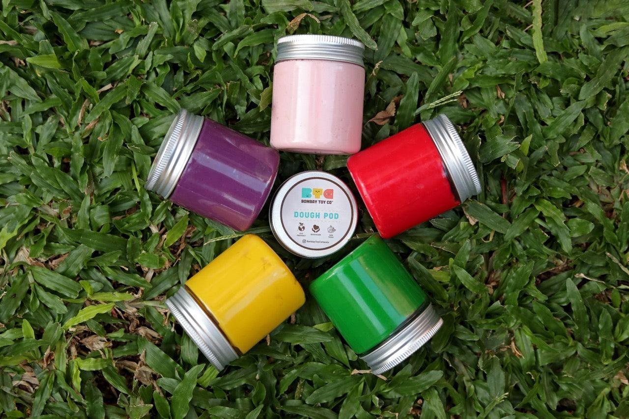 Natural Dough Pods | Set of 5 | 100 grams | Set B - Bombay Toy Company