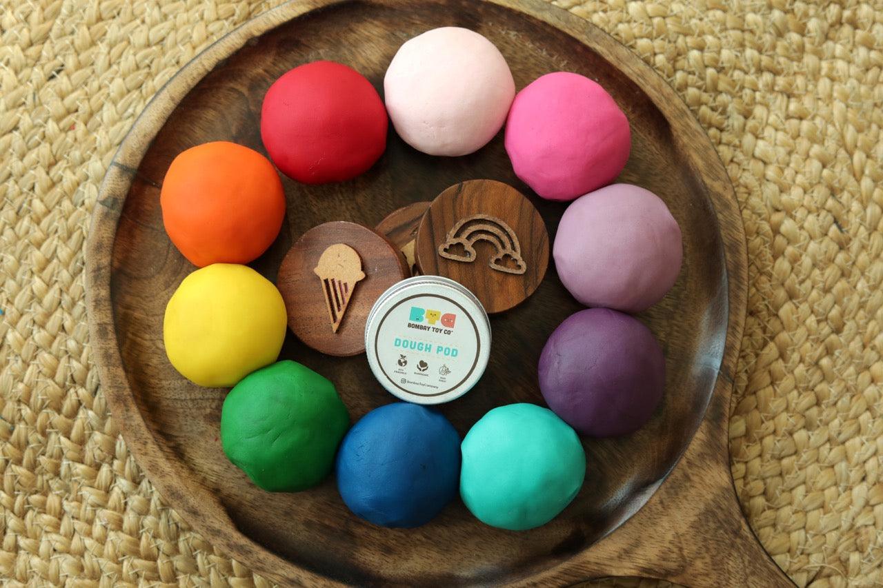 Natural Dough Pods | Set of 10 | 100 grams - Bombay Toy Company