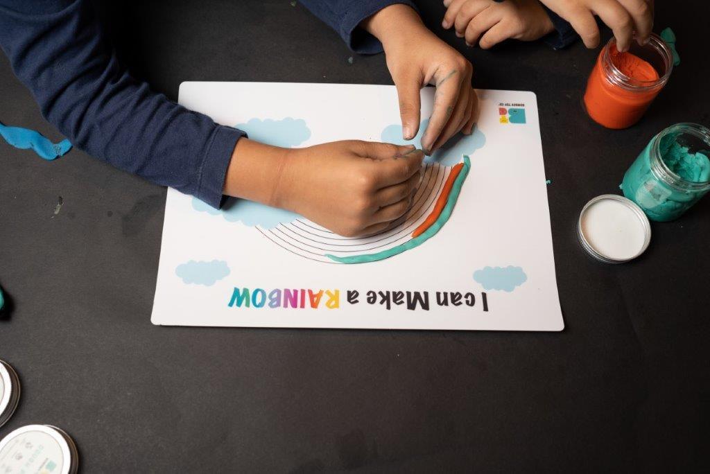 Play Dough Mat | I can make a Rainbow | Reusable - Bombay Toy Company