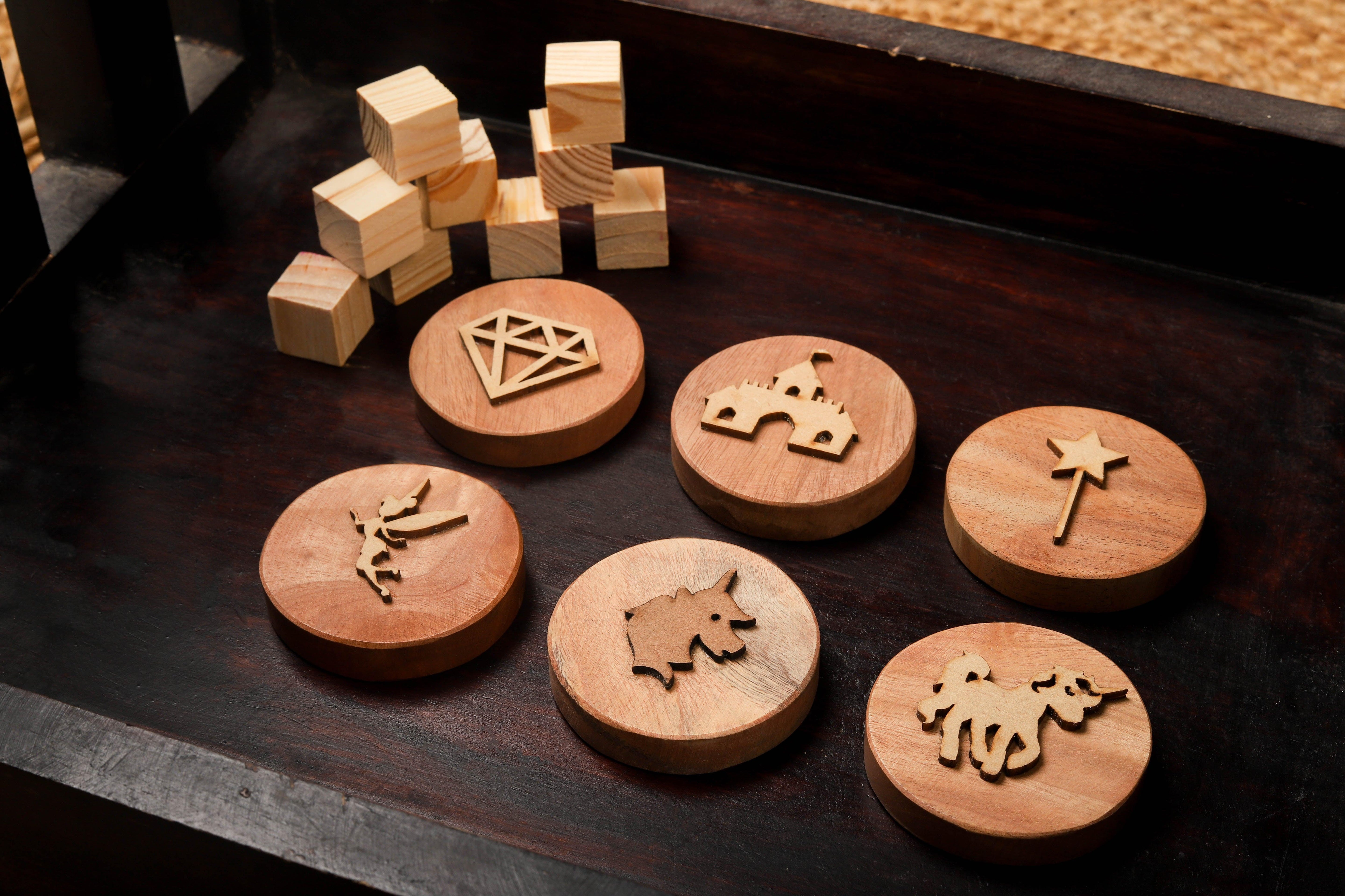 Play Dough Wooden Stamps | Magical Land - Bombay Toy Company