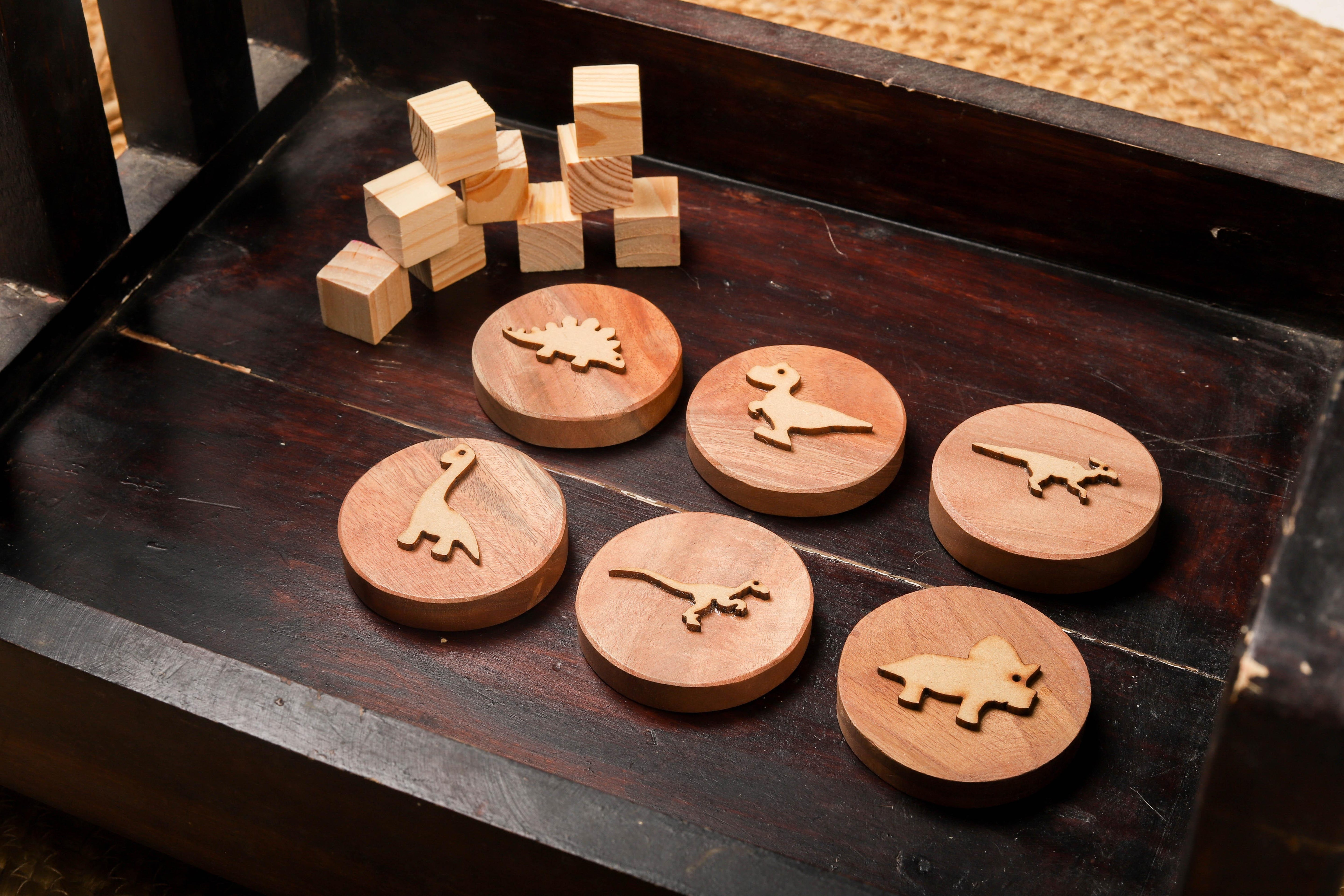 Play Dough Wooden Stamps | Dino Park - Bombay Toy Company