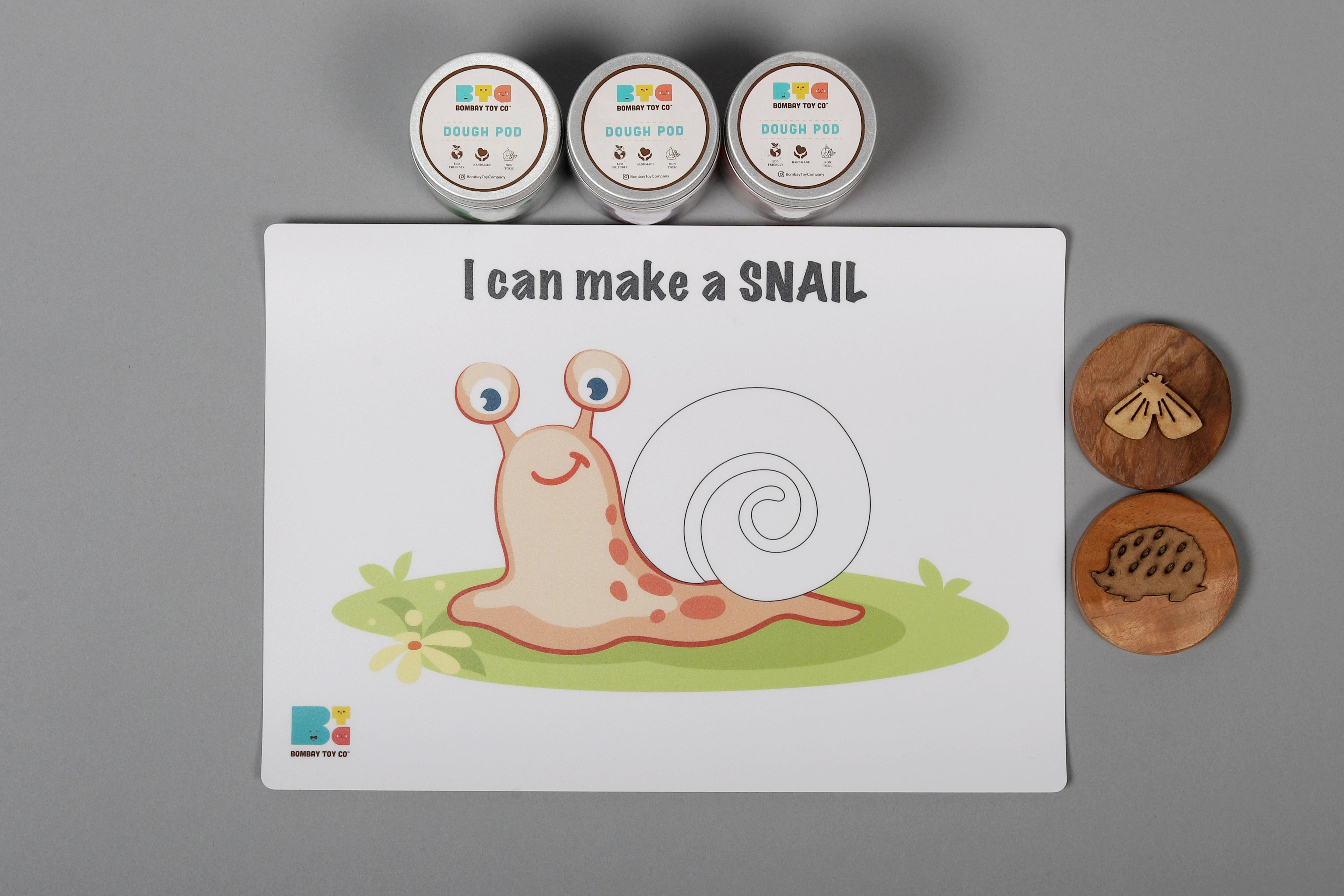 Play Dough Kit | I can make a Snail | Reusable - Bombay Toy Company