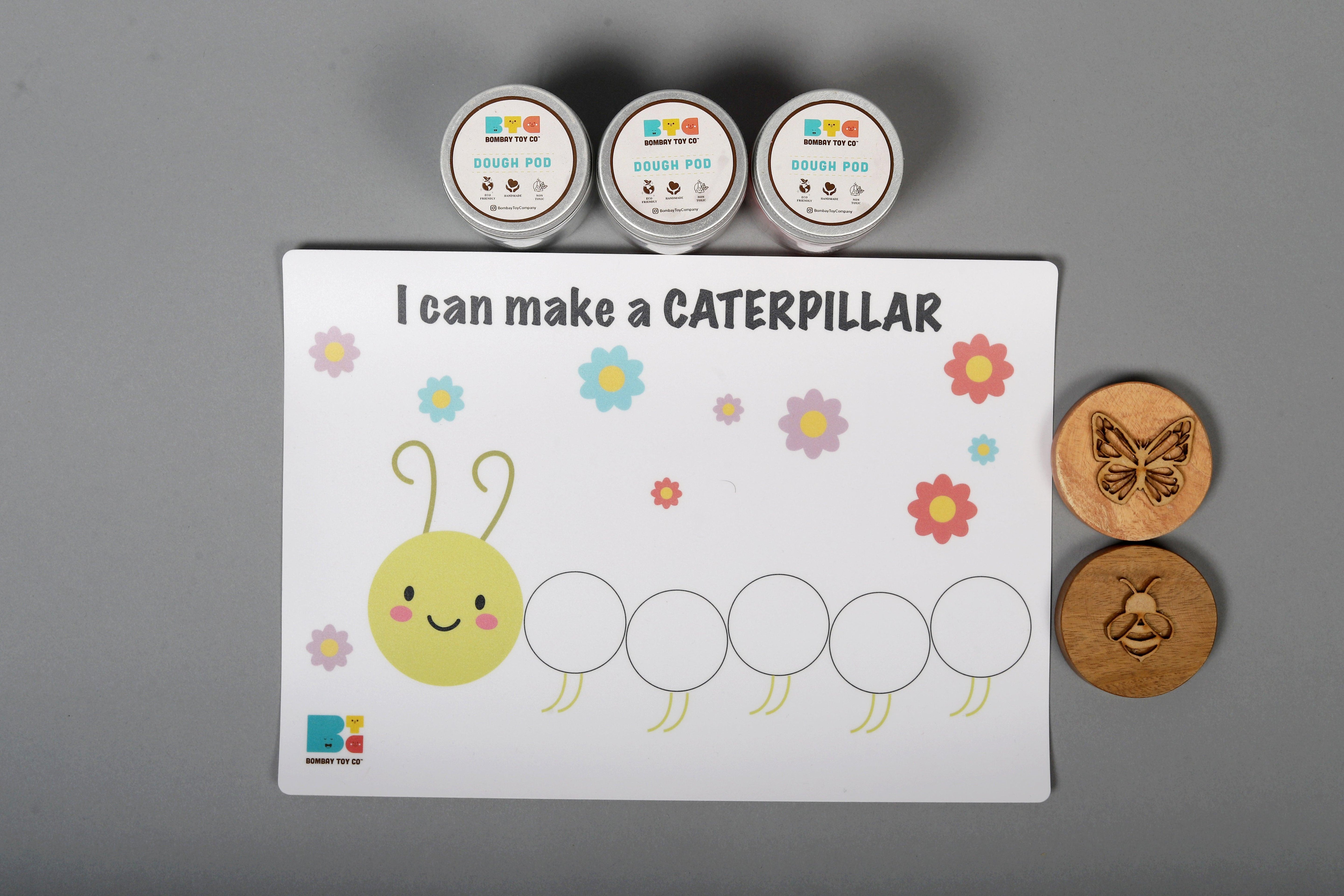 Play Dough Kit | I can make a Caterpillar | Reusable - Bombay Toy Company