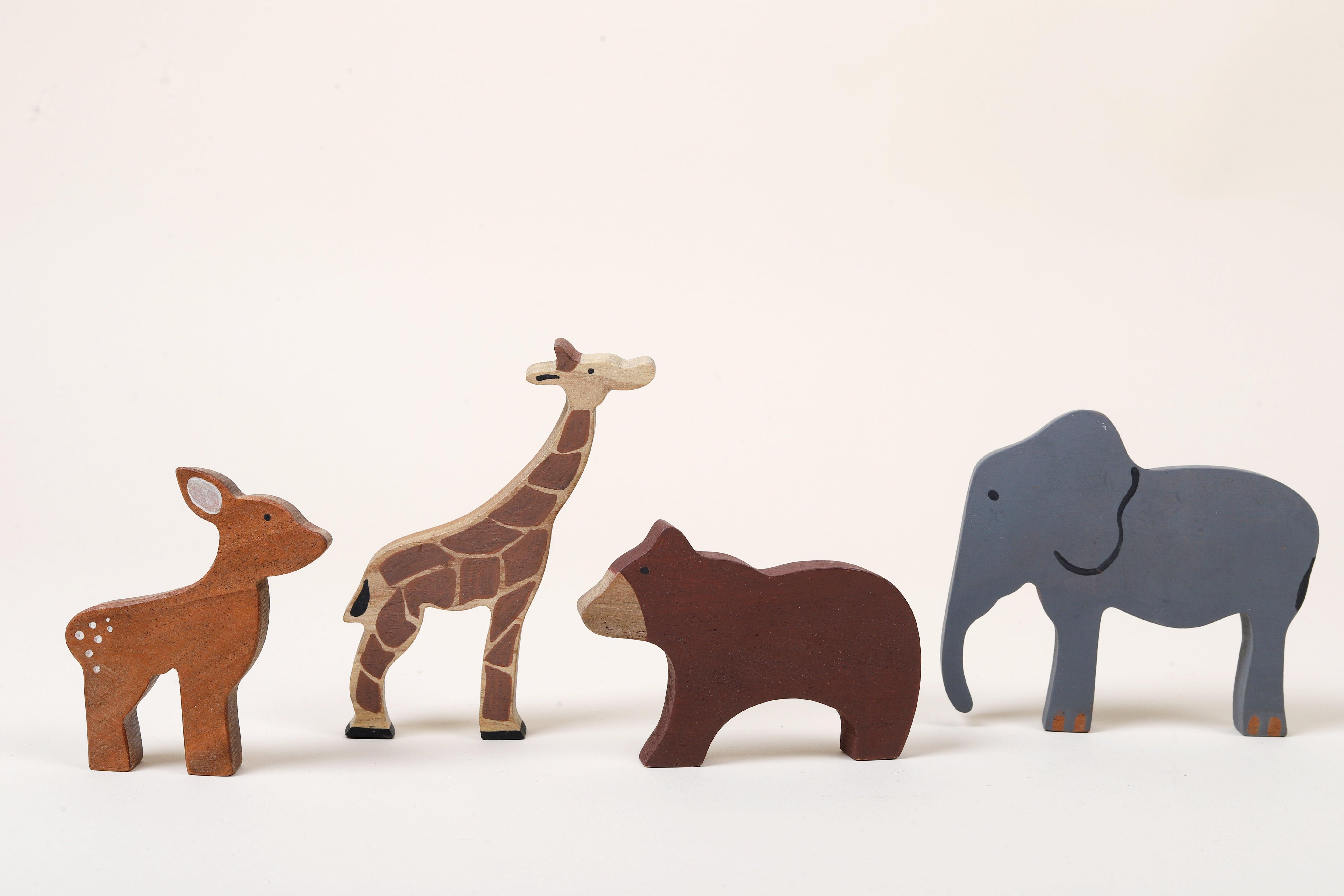 Wooden Wild Animals Toys - Bombay Toy Company