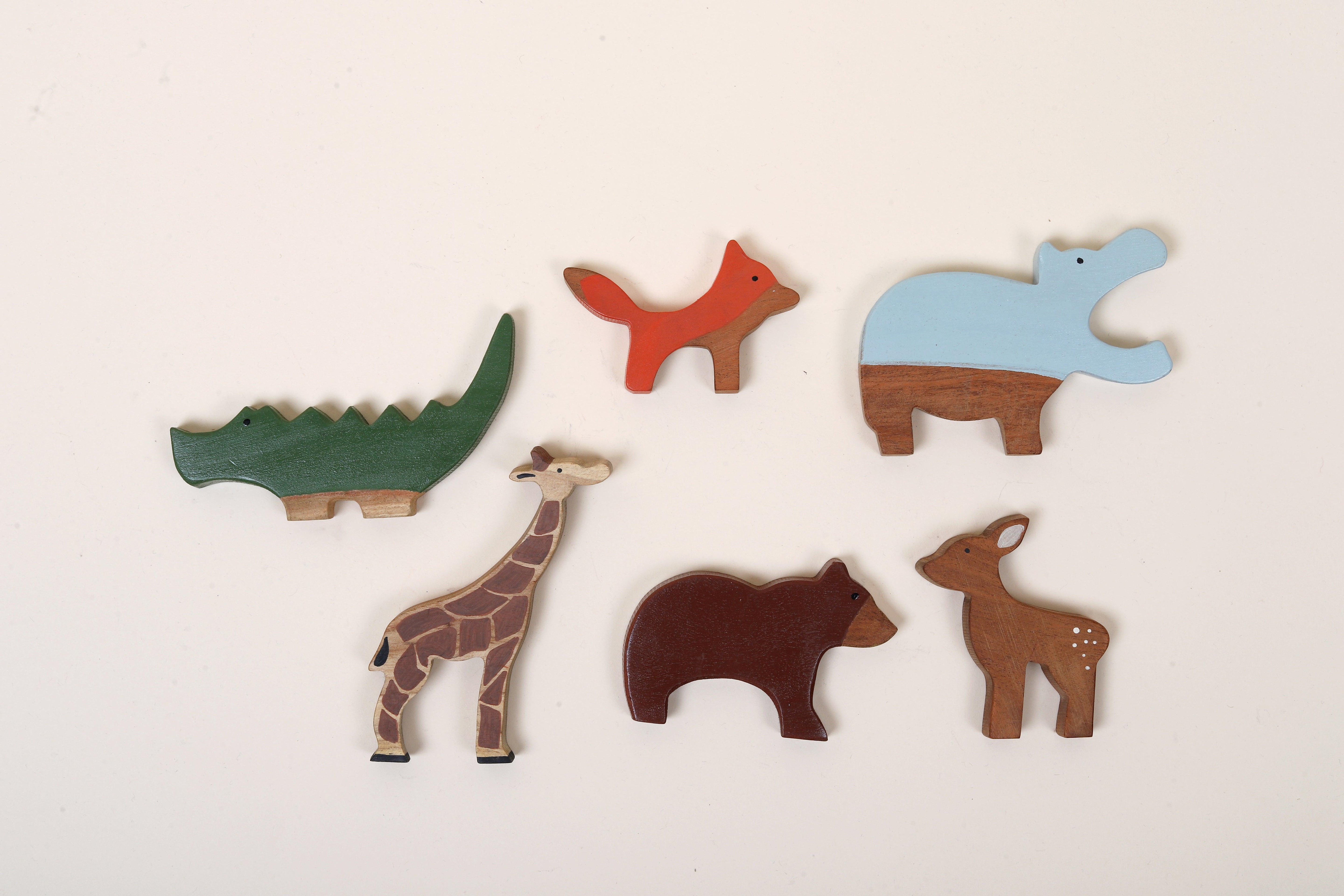 Wooden Wild Animals Toys - Bombay Toy Company