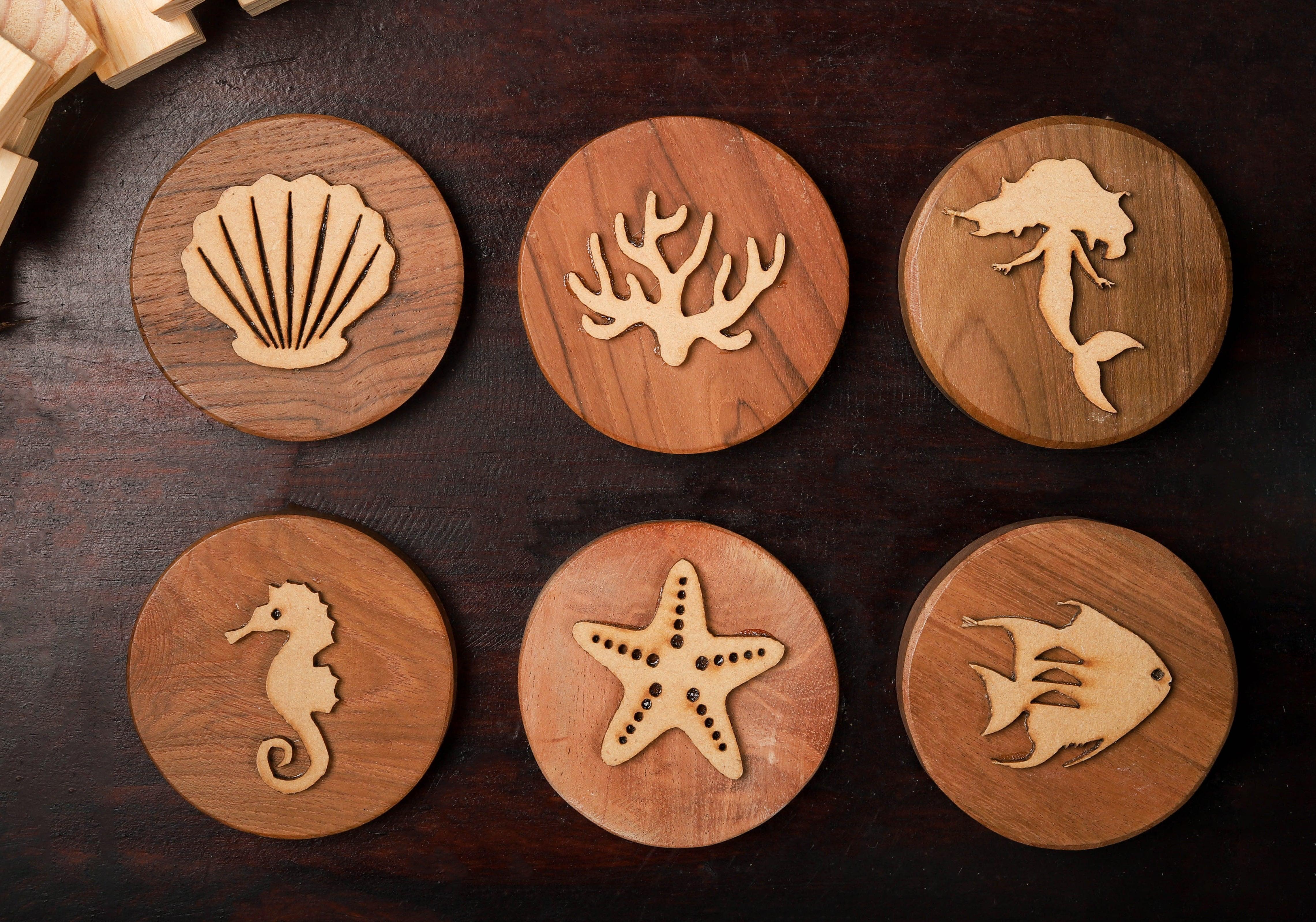 Play Dough Wooden Stamps | Ocean Love - Bombay Toy Company
