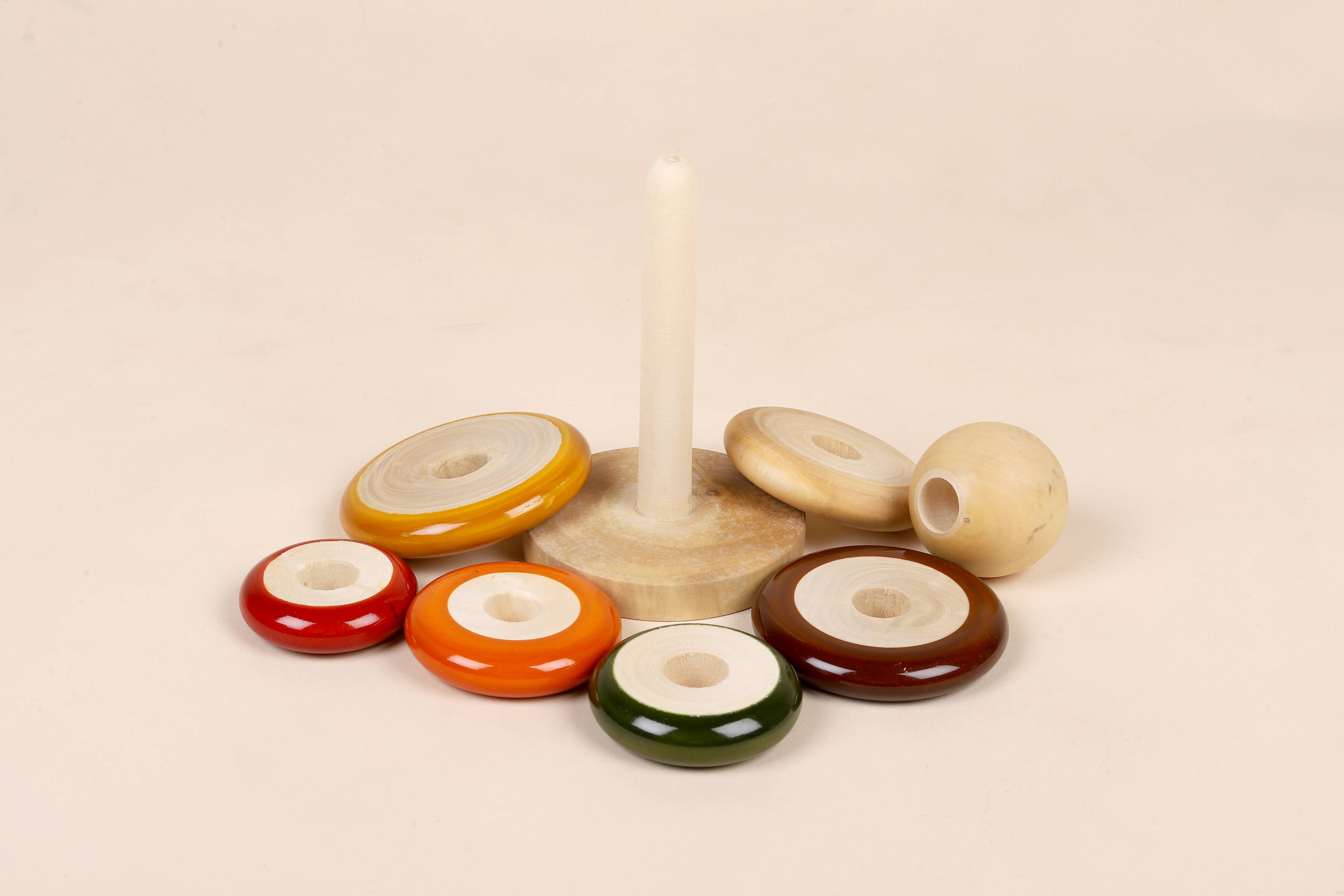 Wooden Ring Stacker | Handcrafted, Eco-Friendly Montessori Toy