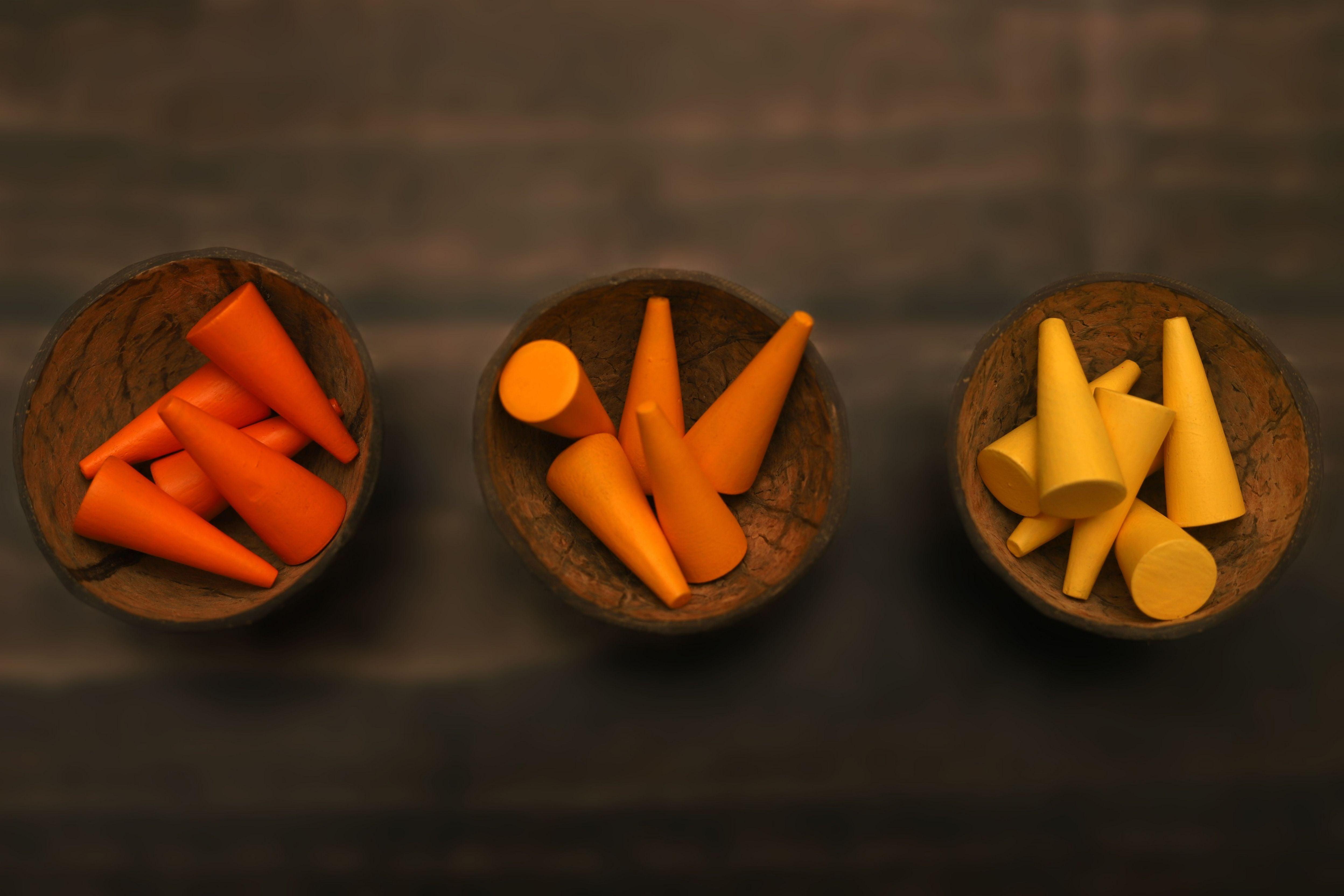 Wooden Loose Parts | Cones | Midnight Forest, Raging Sun and Balmy Afternoon - Bombay Toy Company
