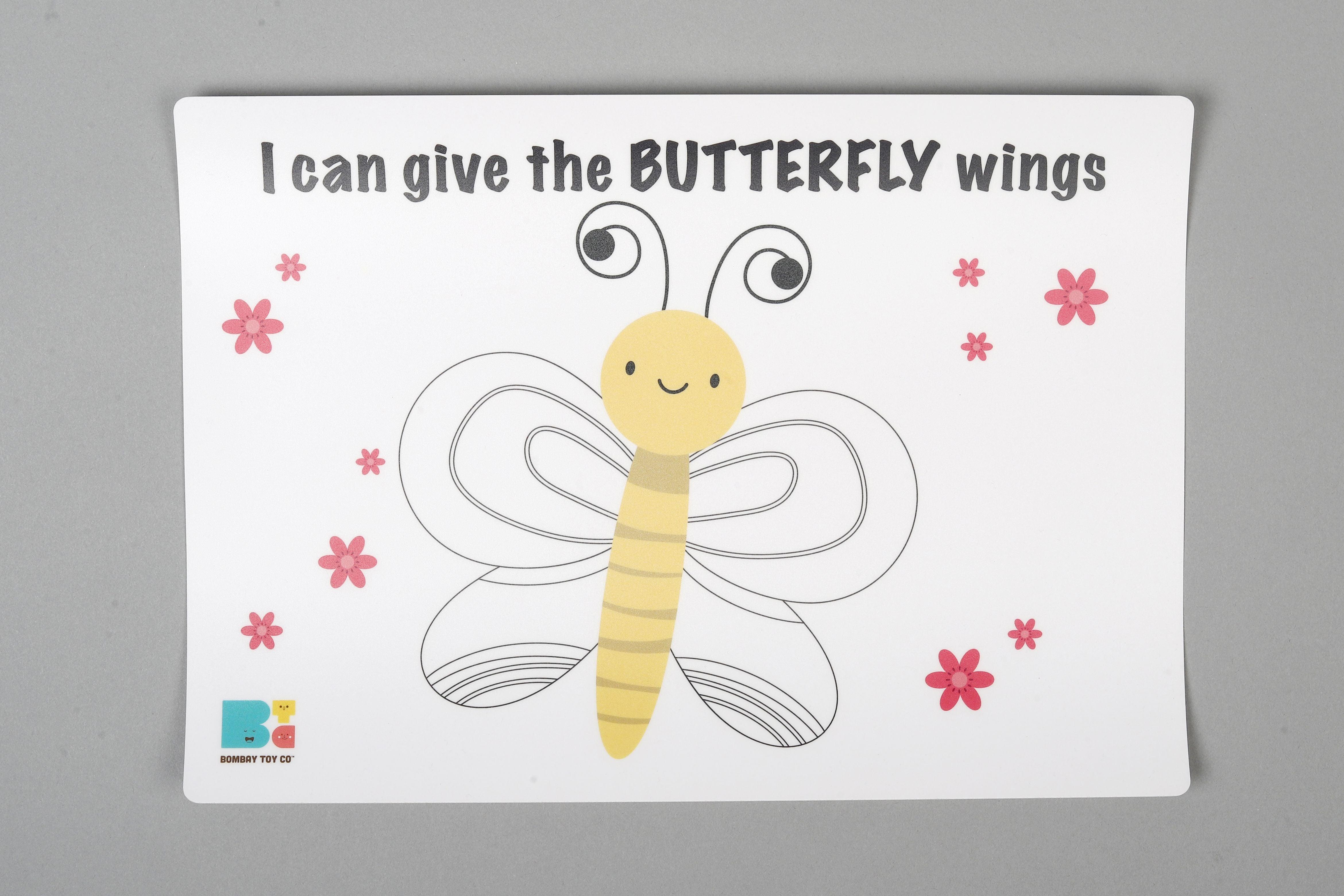 Play Dough Mat | I can give the BUTTERFLY wings | Reusable - Bombay Toy Company