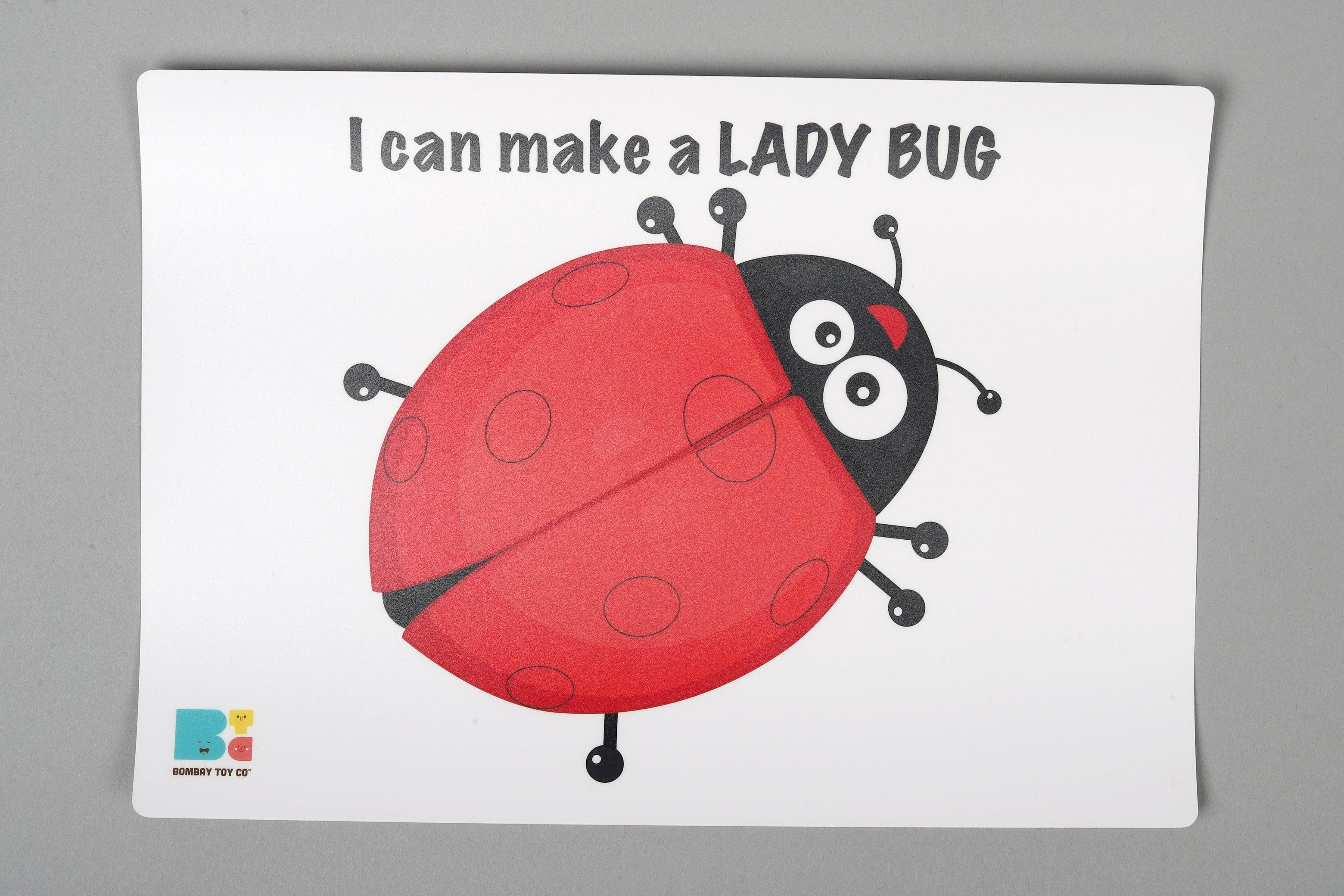 Play Dough Mat | I can make a Ladybug | Reusable - Bombay Toy Company
