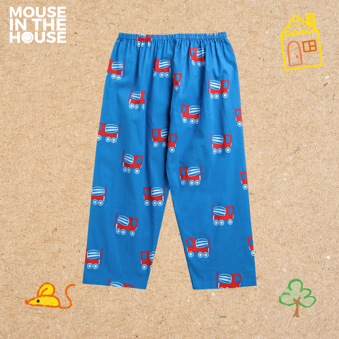 Whirly Cement Mixer (Blue)- Unisex Nightdress