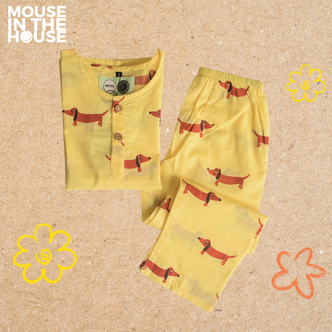 A Dog's Life (Yellow)- Unisex Nightdress
