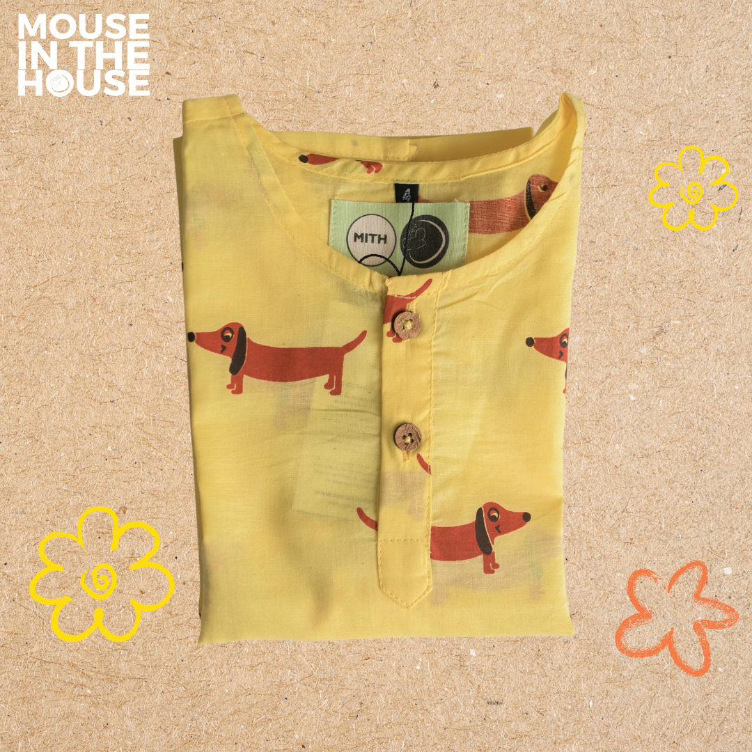A Dog's Life (Yellow)- Unisex Nightdress
