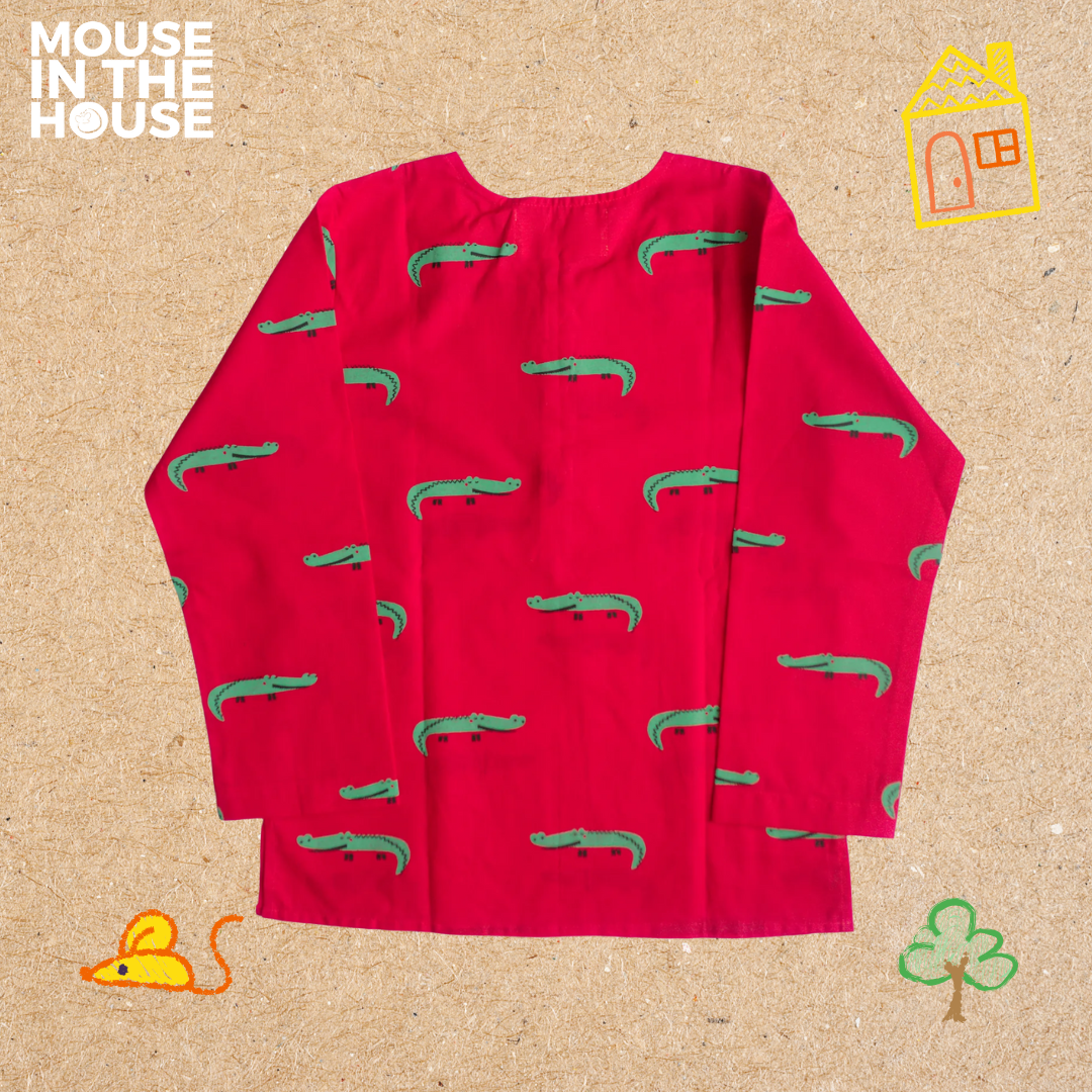 Crocodile - Unisex Red Nightdress