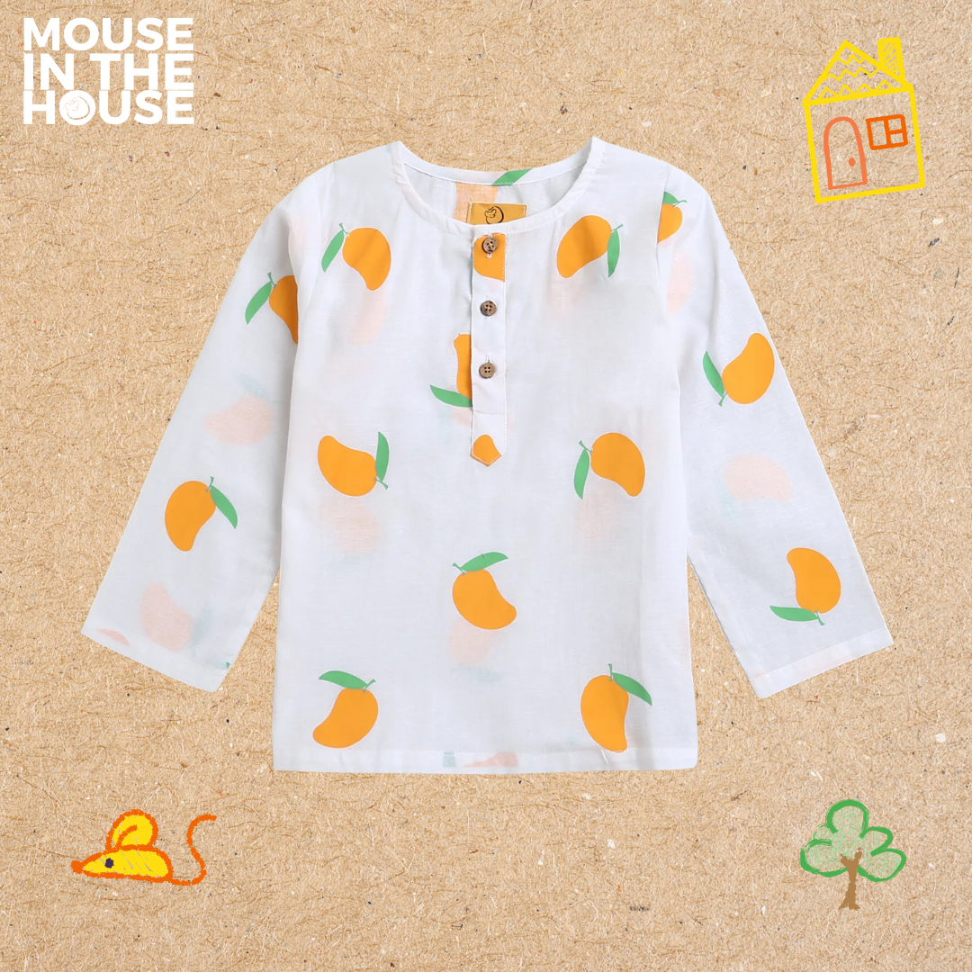 A Juicy Mango- Unisex Nightdress (White)