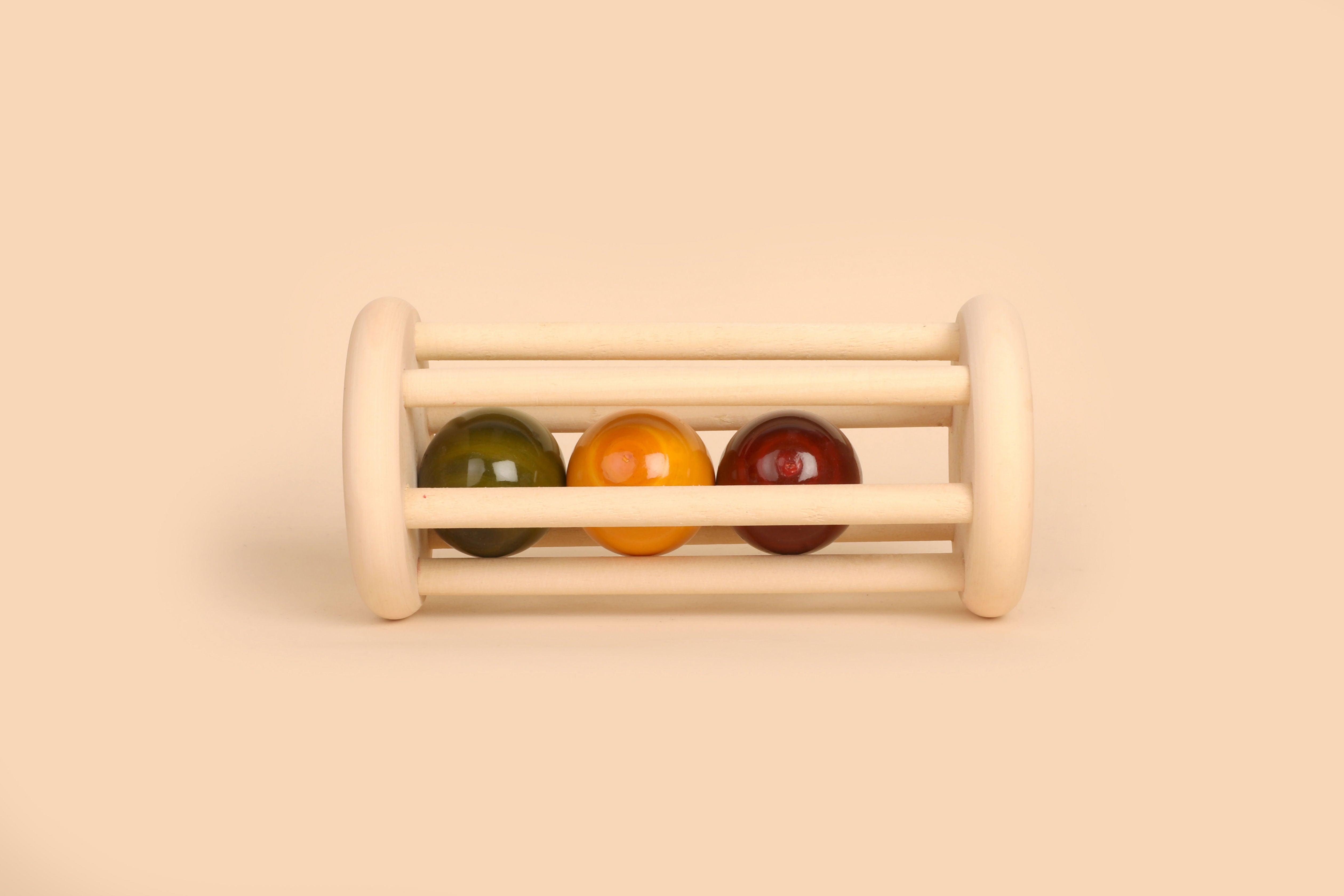 Wooden Rolling Rattle for Babies | Rattle - Bombay Toy Company
