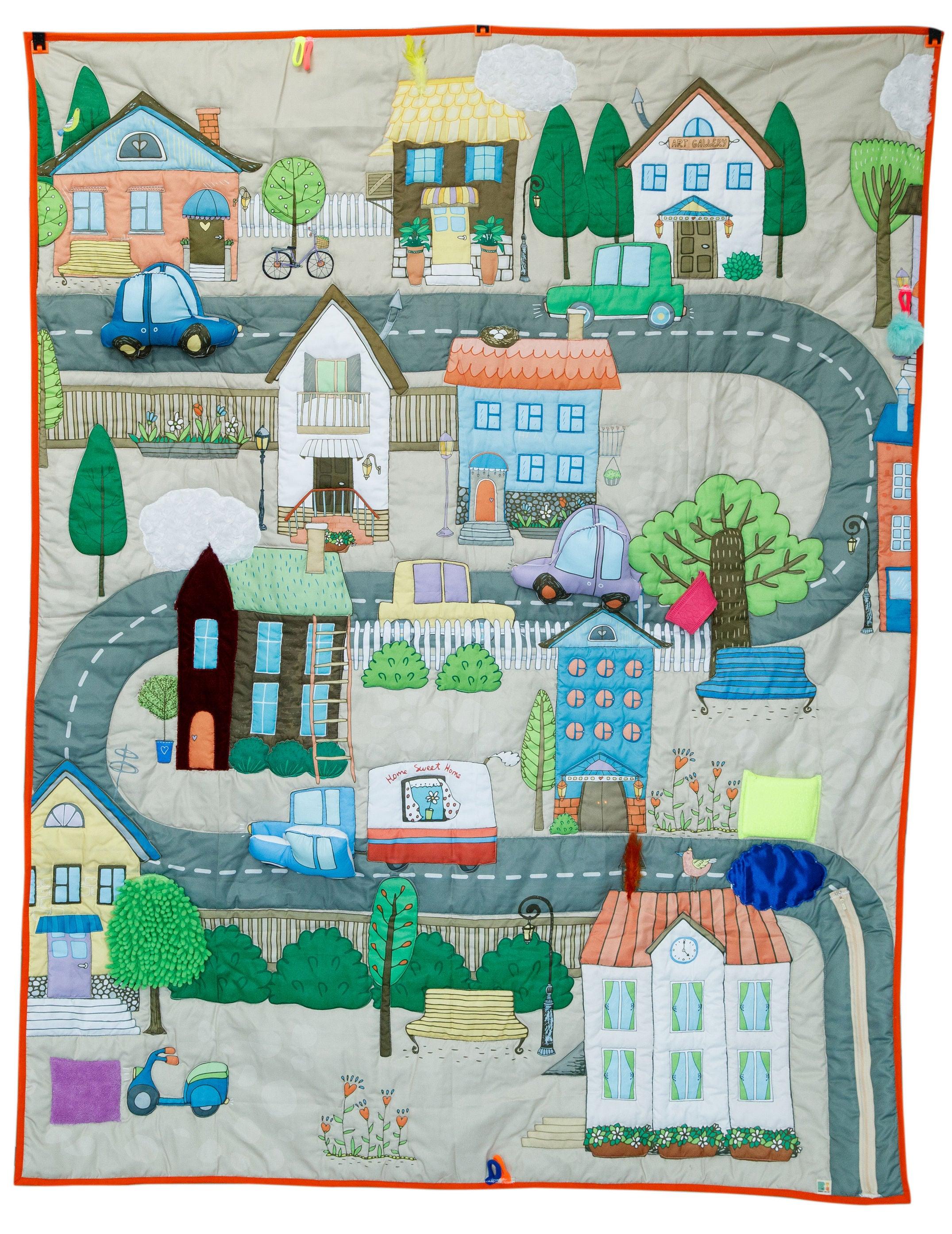 PRE ORDER | Sensory Play Mat with City Theme - 52x72 Inches - Bombay Toy Company