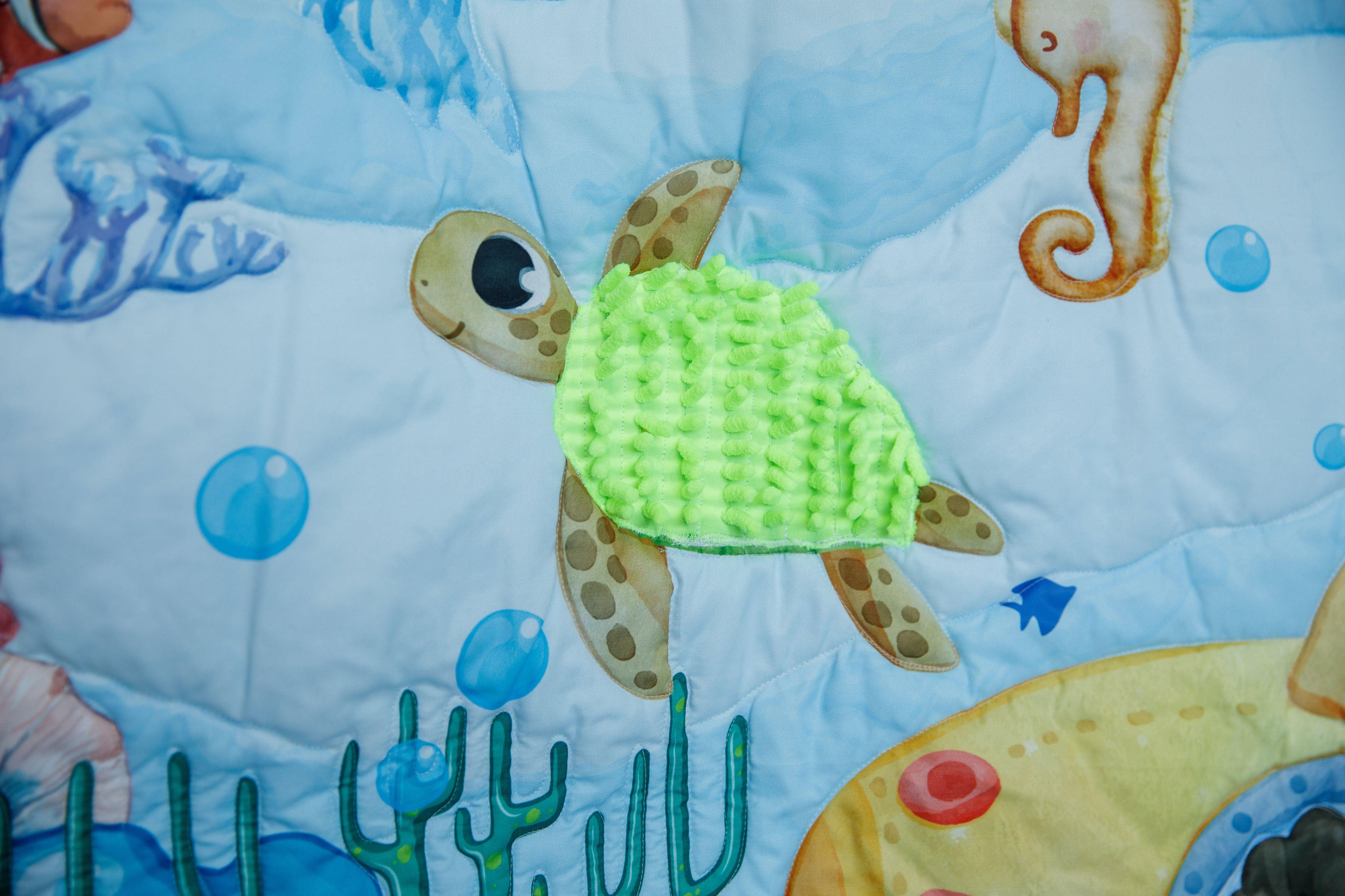PRE ORDER | Sensory Play Mat with Ocean & Mermaid Theme - 52x72 Inches - Bombay Toy Company