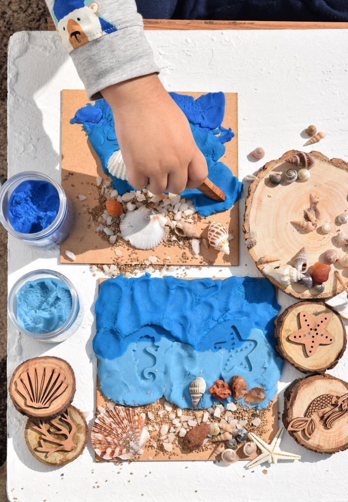 Play Dough Kit | Calming Ocean Theme | Sensory Play - Bombay Toy Company