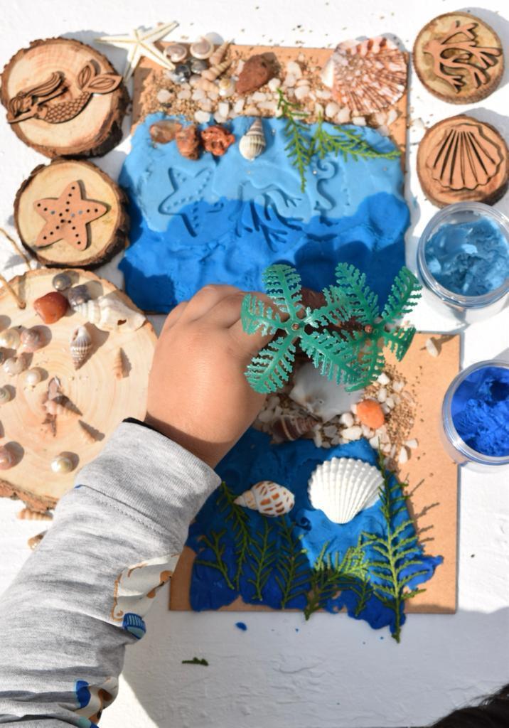 Play Dough Kit | Calming Ocean Theme | Sensory Play - Bombay Toy Company