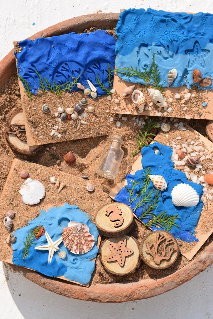 Play Dough Kit | Calming Ocean Theme | Sensory Play - Bombay Toy Company