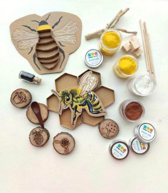 Play Dough Kit | Honeybee Theme | Sensory Play - Bombay Toy Company