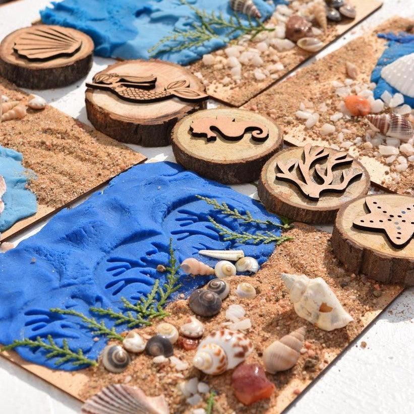 Play Dough Kit | Calming Ocean Theme | Sensory Play - Bombay Toy Company