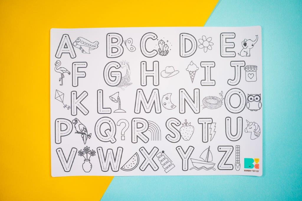 Colouring Mat | Reusable and Washable | Capital English Alphabet - Bombay Toy Company