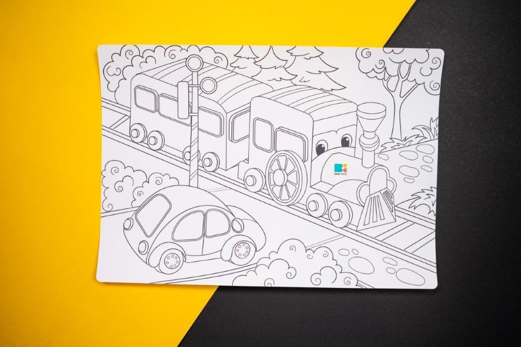 Colouring Mat | Reusable & Washable | Travel Size - City - Bombay Toy Company