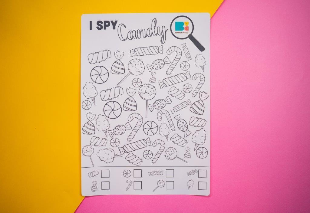 Colouring Mat | Reusable & Washable | Travel Size - Candy Activity Mat - Bombay Toy Company