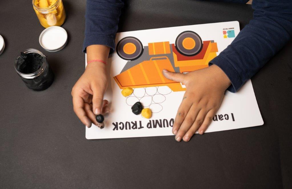 Play Dough Mat | I can make a Dump Truck | Reusable - Bombay Toy Company