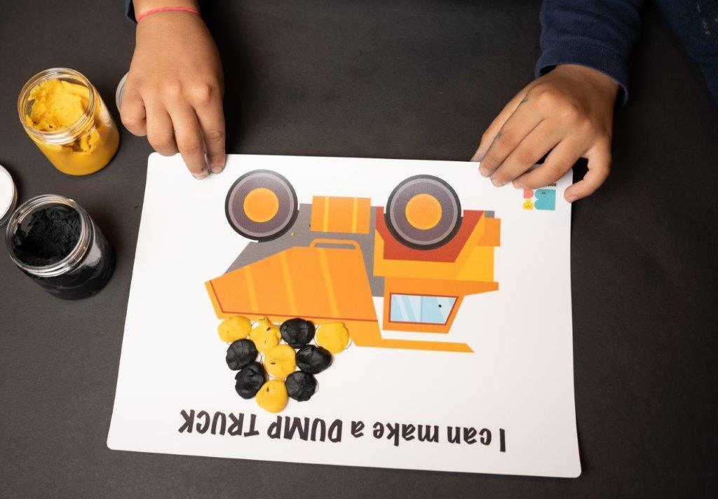 Play Dough Mat | I can make a Dump Truck | Reusable - Bombay Toy Company