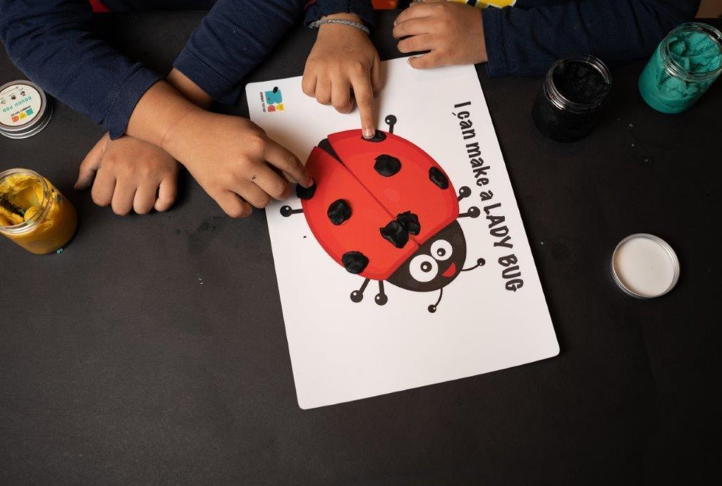 Play Dough Mat | I can make a Ladybug | Reusable - Bombay Toy Company