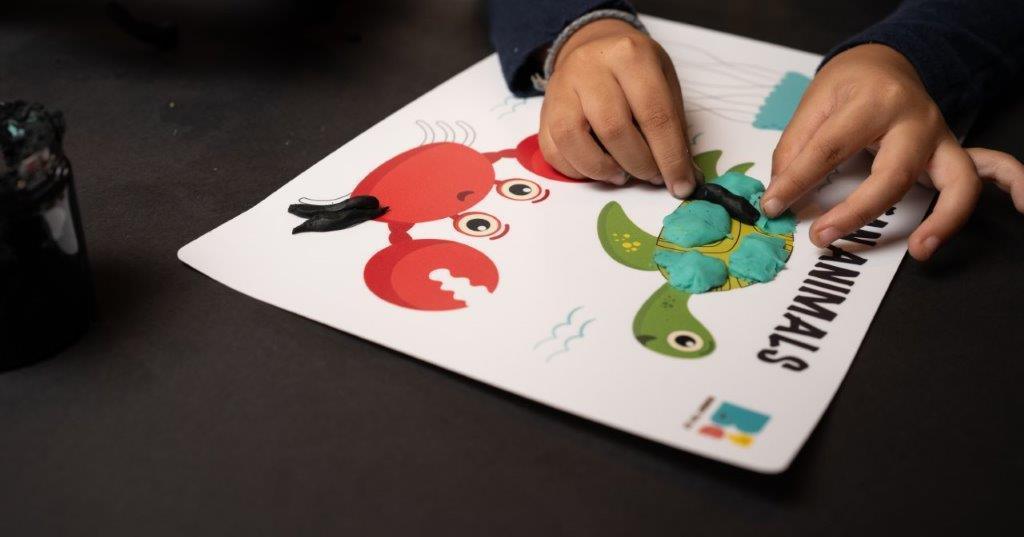 Play Dough Mat | Hello Ocean Animals | Reusable - Bombay Toy Company
