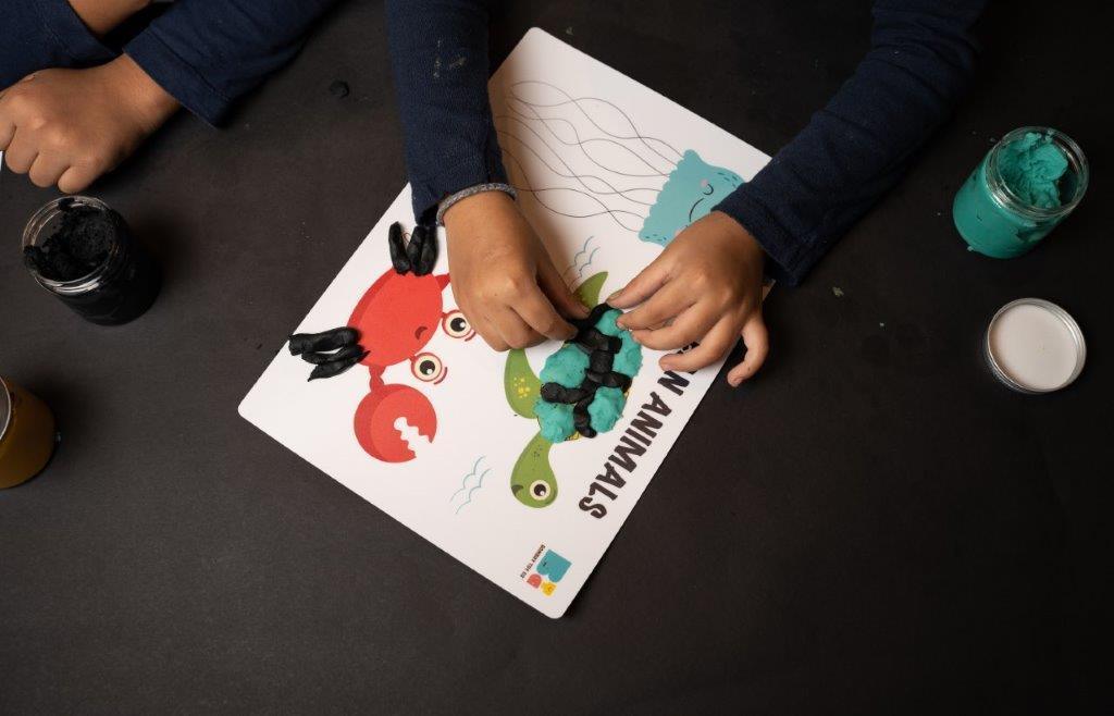 Play Dough Mat | Hello Ocean Animals | Reusable - Bombay Toy Company