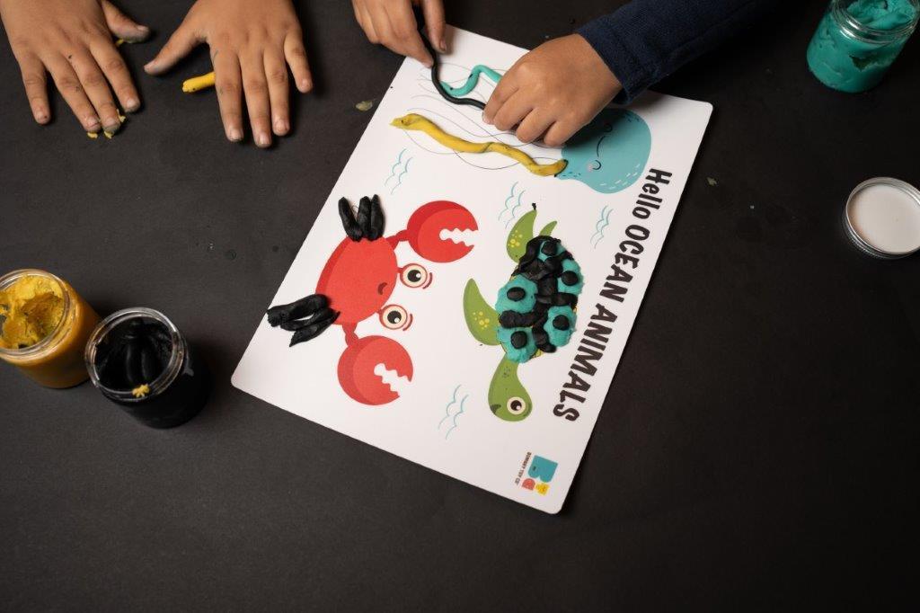Play Dough Mat | Hello Ocean Animals | Reusable - Bombay Toy Company