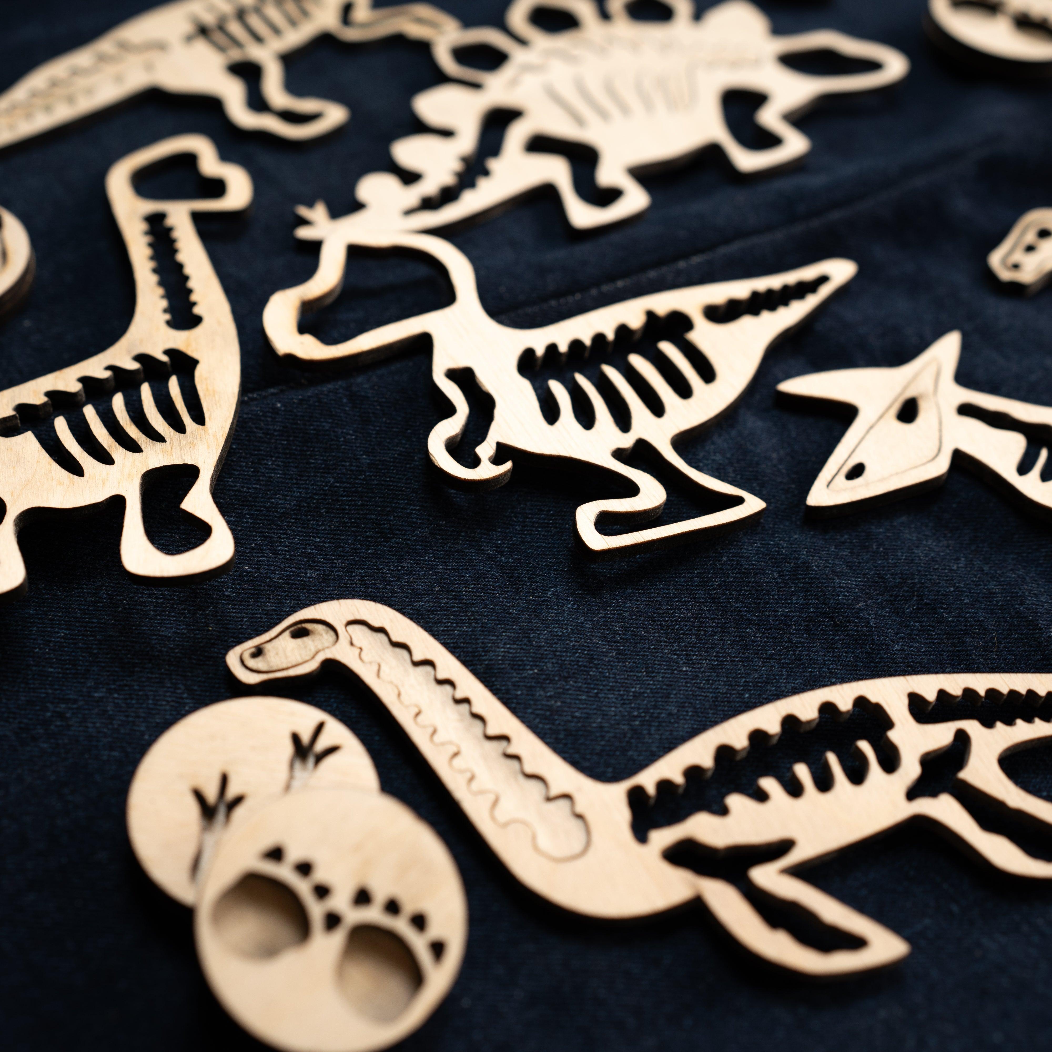 Montessori Puzzle Toy | Dinosaur Fossil Puzzle Toy | Set of 4 - Bombay Toy Company