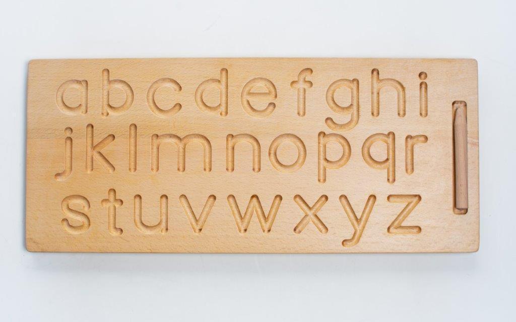 Montessori Educational Toy | Wooden Alphabet Tracing Board - Bombay Toy Company