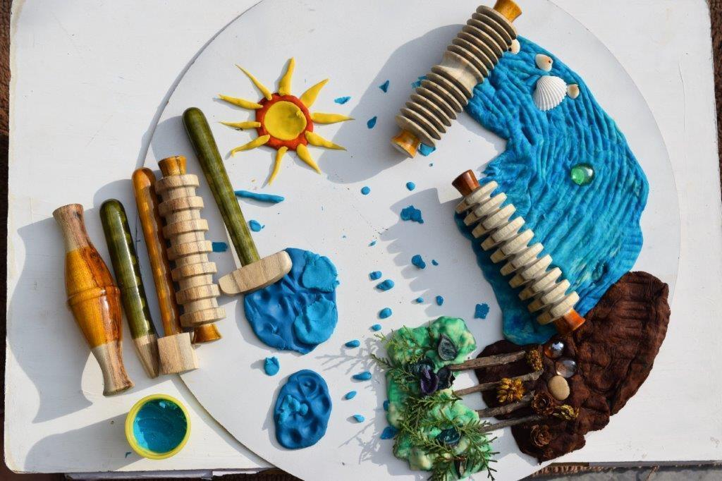 Wooden Play Dough Tools | Sensory Toys for Kids - Bombay Toy Company