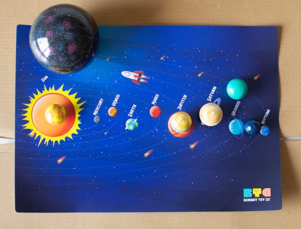Play Dough Mat | Space Theme | Reusable - Bombay Toy Company