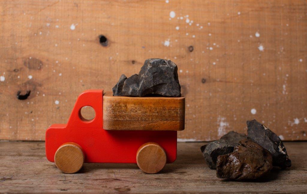 Wooden Dump Truck Vehicle Toy - Bombay Toy Company