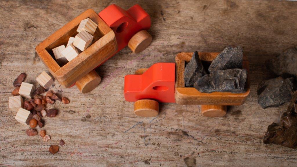 Wooden Dump Truck Vehicle Toy - Bombay Toy Company