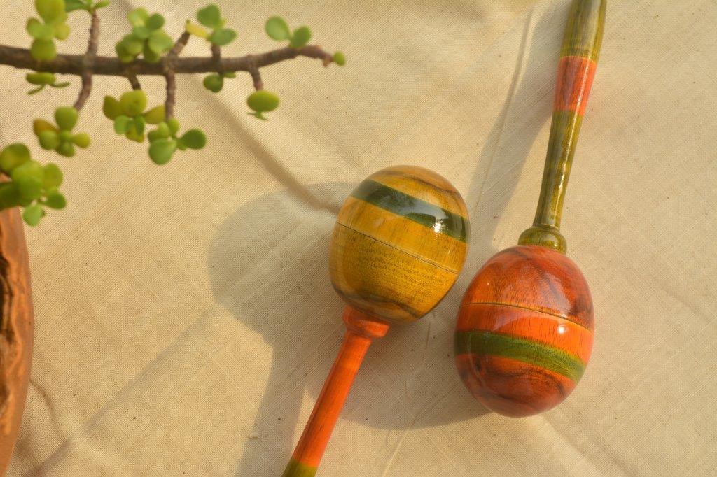 Wooden Maracas Toy - Bombay Toy Company