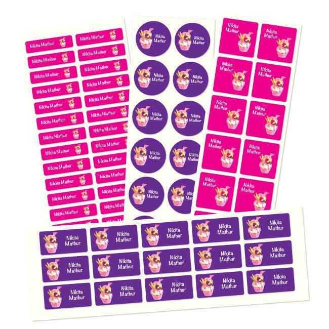 Personalised Name Labels | Name labels for School | Sinful Cupcakes - Bombay Toy Company