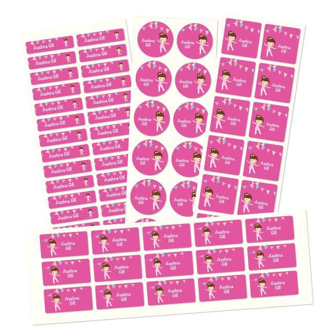 Personalised Name Labels | Name labels for School | Graceful Ballerina - Bombay Toy Company