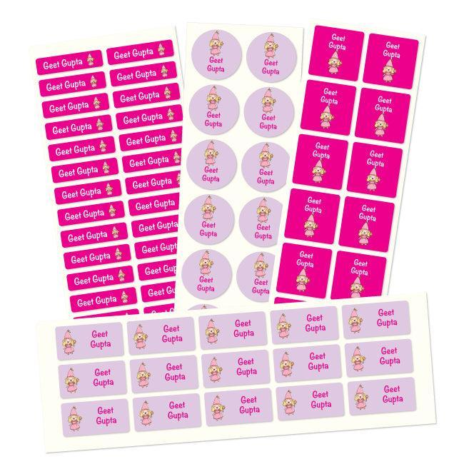 Personalised Name Labels | Name Labels for School | Cute Princess - Bombay Toy Company